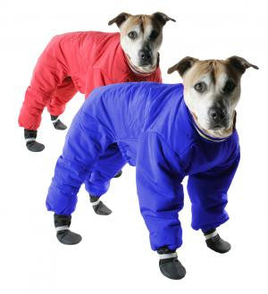 Muttluks Reversible Snowsuit Blue/Red Full Length Size 8 SALE