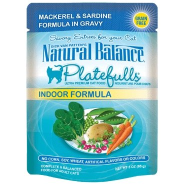 Natural Balance Platefulls Mackerel & Sardine Cat Pouch - Natural Pet Foods