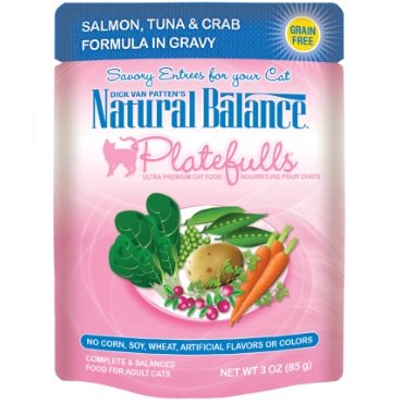 Natural Balance Platefulls Salmon, Tuna & Crab Cat Pouch - Natural Pet Foods