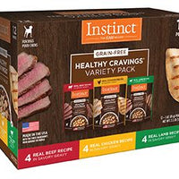 Nature's Variety Instinct Healthy Cravings Pouches Variety Pack Dog 12X3OZ - Natural Pet Foods