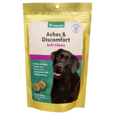 NaturVet - Aches and Discomfort Soft Chews for Dogs 30 Chews - Natural Pet Foods
