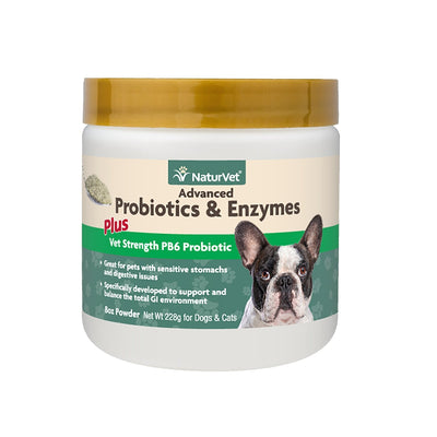 Naturvet Advanced Probiotics & Enzymes Powder for Dogs (Plus Vet Strength PB6 Probiotic) - Natural Pet Foods
