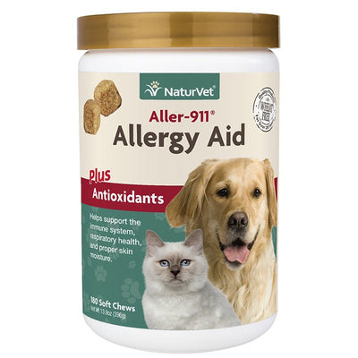 NaturVet - Aller-911 Allergy Plus Antioxidants 180 Soft Chews - Natural Pet Foods