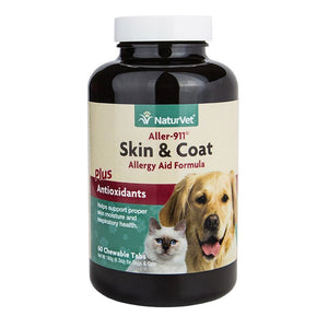 NaturVet - Aller 911 Skin and Coat Tabs 60ct - Natural Pet Foods