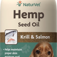 Naturvet-Hemp Seed Oil-Krill & Salmon 8 oz - Natural Pet Foods