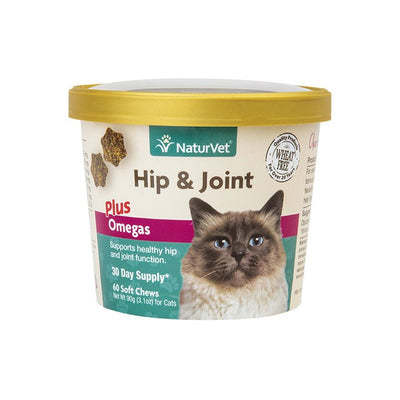NaturVet - Hip & Joint Cat 60 Soft Chews - Natural Pet Foods