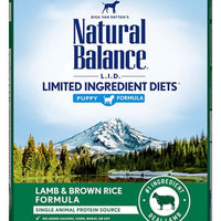Natural Balance - Lamb & Brown Rice Formula for Puppies LID