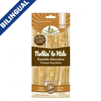 Nothin' to Hide™ Peanut Butter Twist Stix Small (10 Pack) - Natural Pet Foods