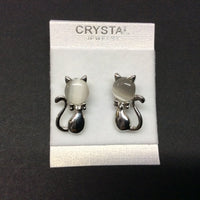 NPF Silver Cat Earrings SALE - Natural Pet Foods