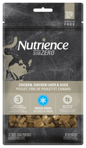 Nutrience Chicken, Chicken Liver & Duck Freeze Dried Cat Treats 30 g - Natural Pet Foods