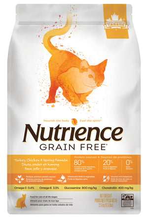 Nutrience Grain Free – Turkey, Chicken & Herring Dry Cat Food - Natural Pet Foods