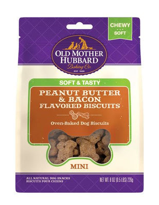 Old Mother Hubbard ® Soft & Tasty Peanut Butter & Bacon 8 oz Dog Treat - Natural Pet Foods