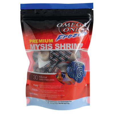 Omega One Frozen Pod Pouch - Mysis Shrimp - 30 pk - Natural Pet Foods