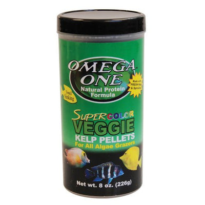 Omega One Super Color Veggie Kelp Pellets - 8 oz - Natural Pet Foods