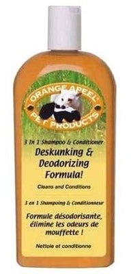 Orange APeel Pet Products - 3-1 Shampoo & Conditioner - Deskunking & Deordorizing Formula - Natural Pet Foods
