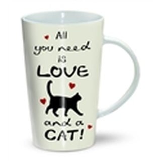 Otter House Latte Mug - All You Need Is Love And A Cat - Natural Pet Foods