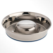 OurPets - Durapet Slow Feed Stainless Steel Bowl - Natural Pet Foods