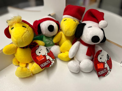 Peanuts Snoopy & Woodstock Mini Plush Dog Toy (Christmas Version) SALE - Natural Pet Foods