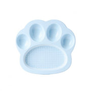 Pet Dream House PAW 2-in-1 Mini Slow Feeder Dish & Lick Mat for Cats and Small Dogs Baby Blue - Natural Pet Foods