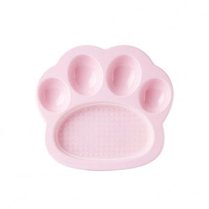 Pet Dream House PAW 2-in-1 Mini Slow Feeder Dish & Lick Mat for Cats and Small Dogs Baby Pink - Natural Pet Foods