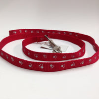Pet Pro Leashes - Red Paw Prints - Natural Pet Foods