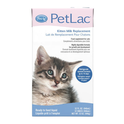 Petag PetLac Kitten Milk Replacement Liquid - 32 fl oz - Natural Pet Foods