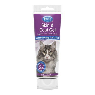 PetAg Skin & Coat Gel Supplement for Cats - 3.5 oz - Natural Pet Foods