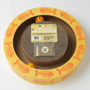 Petrageus Cardboard Cat Scratcher Round Yellow Cat Toy - Natural Pet Foods
