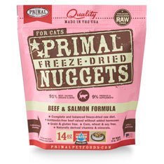 Primal Freeze-Dried Beef & Salmon Formula For Cats - Natural Pet Foods