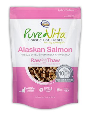 Pure Vita Freeze Dried Alaskan Salmon Delights for Cats - Natural Pet Foods