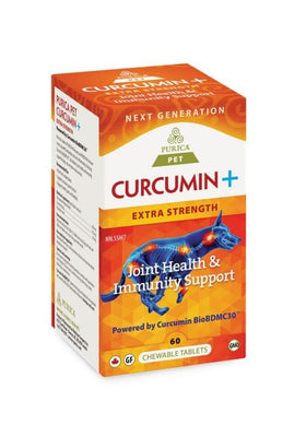 Purica Curcumin Extra Strength with Glucosomine 60 Chewable Tablets - Natural Pet Foods