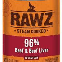 Rawz 96% Beef & Beef Liver dog can 12.5 oz - Natural Pet Foods