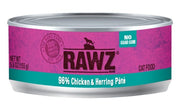 Rawz Chicken and Herring Pate cat cans 5.5 oz - Natural Pet Foods