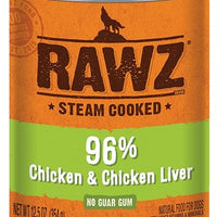 Rawz Chicken & Chicken Liver dog can 12.5 oz - Natural Pet Foods