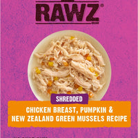 Rawz Shredded Chicken Breast, Pumpkin New Zealand Green Mussels Recipe - Natural Pet Foods