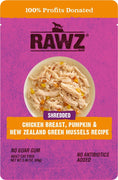 Rawz Shredded Chicken Breast, Pumpkin New Zealand Green Mussels Recipe - Natural Pet Foods