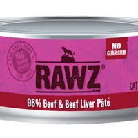 Rawz Beef & Beef Liver Pate cat cans 5.5 oz (8% Case Discount)
