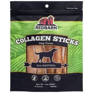 Red Barn Bag of Small Collagen Sticks Dog 5pc - Natural Pet Foods