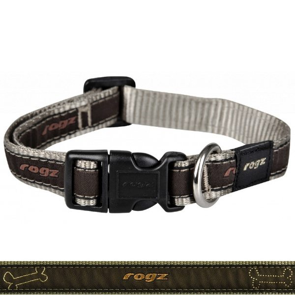 Rogz - Jellybean Dog Collar - Bronze Bone - Small SALE - Natural Pet Foods