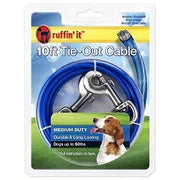 Ruffin 'it 10ft Tie - Out Cable Medium Duty (For Dog Up To 50Lbs) SALE - Natural Pet Foods