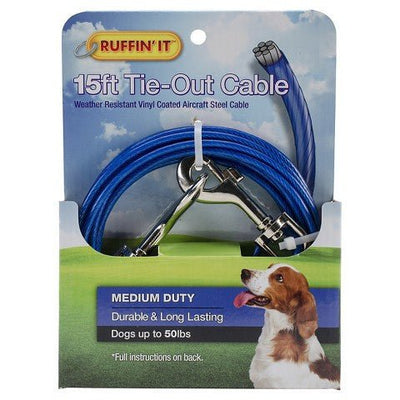 Ruffin It 15 ft Tie-Out Cable (dogs under 50 lbs) SALE - Natural Pet Foods