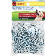 Ruffin It - 15ft Tie Out Chain - Extra Heavy Weight for Large Dogs - SALE - Natural Pet Foods
