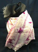 Scarf with Cats and Music Notes - Purple - Natural Pet Foods