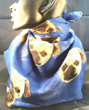 Scarf with Pug - Natural Pet Foods