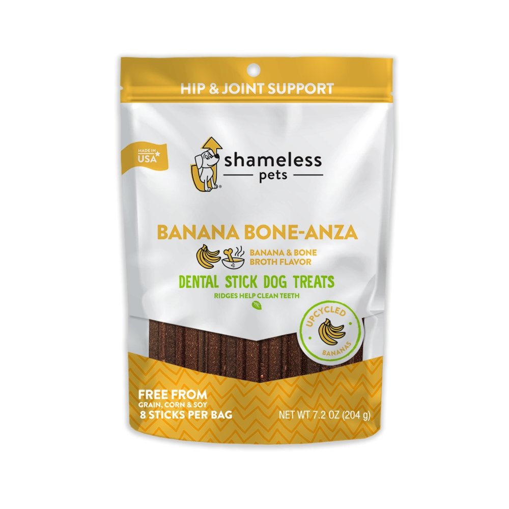 Shameless Pets Dental Stick - Banana Bone-anza 204g - Natural Pet Foods