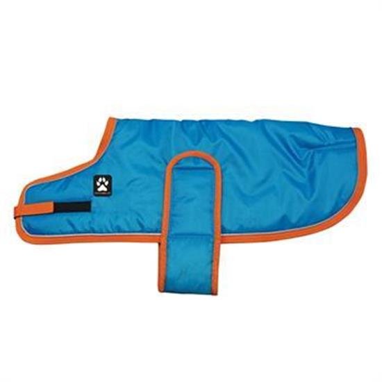 Shedrow K9 Tundra Dog Coat - Azure with Orange Trim (discontinued) SALE - Natural Pet Foods