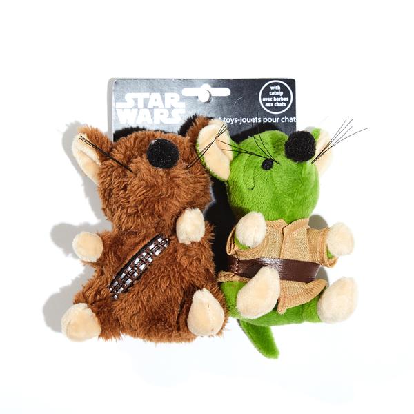 Silver Paw Star Wars Chewbcaca / Yoda 2 Pc Cat Toy - Natural Pet Foods