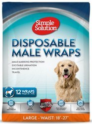 Simple Solution Disposable Male Wrap Size Large 12pk - Natural Pet Foods