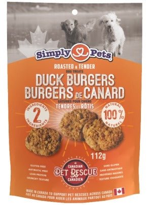 Simply Pets All Natural Treats Duck Burgers 112 g - Natural Pet Foods