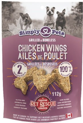 Simply Pets Grilled & Boneless Chicken Wings 112 g - Natural Pet Foods